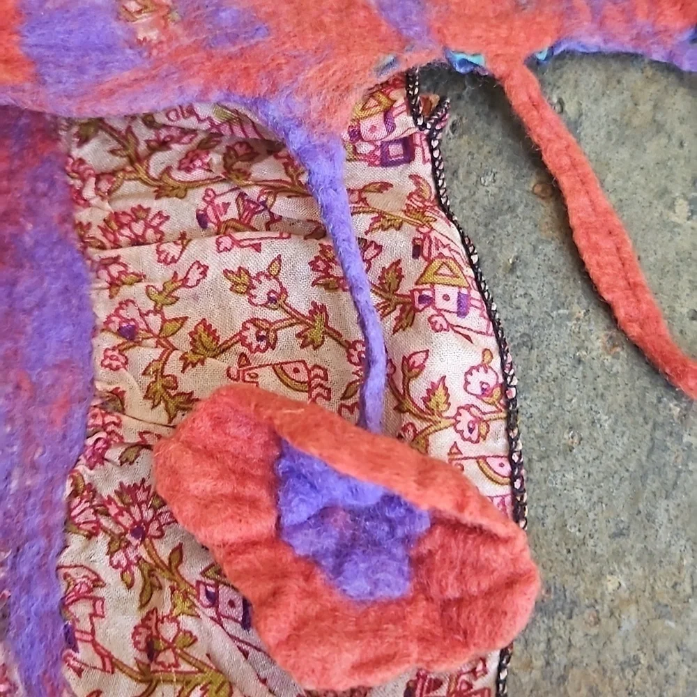 Scarf Handcrafted Wool and silk NWT 64x14